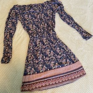 Off the Shoulder Tie Waist Dress